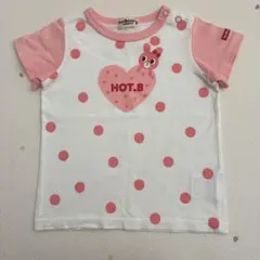 ミキハウス　HOT BISCUITS ドット柄 Tシャツ　mikihouse
