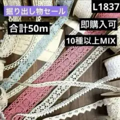 デザインレース　トーションレース リゾート　約50m(10種以上)