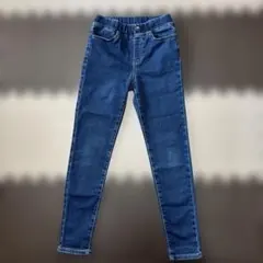 GU キッズ 男女兼用 ヌクヌクストレッチデニムスキニーパンツ 140