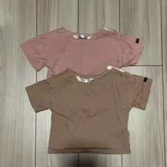 80 半袖　Tシャツ　2枚セット　コットン 100% 保育園着　トップス