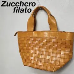 Zucchcro filato 編み込みレザートートバッグ 本革 メッシュ