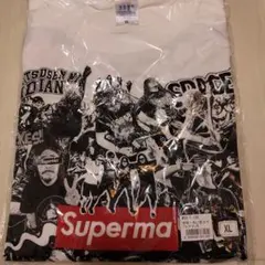 Chevon コラージュアートロンT ホワイト Lサイズ 白 ロングTシャツ