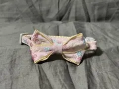 犬猫用　花柄リボン首輪
