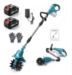 耕運機 家庭用 充電式4枚刃 21V マキタ18V 耕幅20cm 耕深16cm - メルカリ