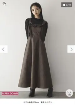 美品★dazzlin フロントツインリボンジャンスカ