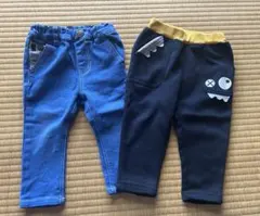 スウェットパンツとデニム風パンツセット