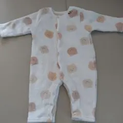 クマ柄もこもこロンパース 70-80cm