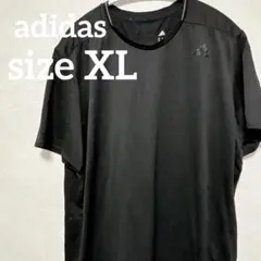 訳あり✨adidas アディダス【XL】ブラック Tシャツ 半袖 黒