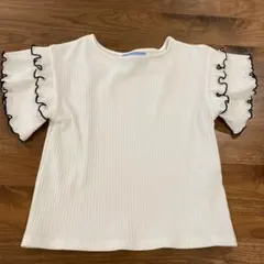 n*o様 MICOAMERI ホワイト フリル袖 Tシャツのサムネイル