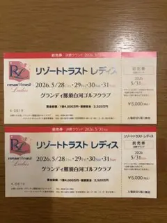 リゾートトラスト レディース 前売券 2026のサムネイル