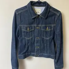 美品　ELLE エル デニムジャケット Gジャン M相当 ダークインディゴ