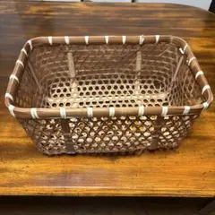 竹籠 昭和レトロ アンティーク 竹細工 御用籠 バスケット