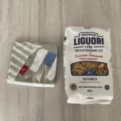 カルディ2026福袋　もへじ手ぬぐいエコバッグ（午）リグォーリパスタNo.39