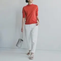 北欧暮らしの道具店　テーパードデニム ホワイト S size