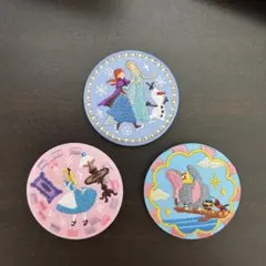 ディズニー 刺繍缶バッジ 3個セット