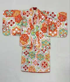 子供洗える着物　3〜4才　85〜100cm アンサンブル、帯付き