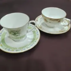 ノリタケ　ビンテージ　カップ＆ソーサー２客　美品
