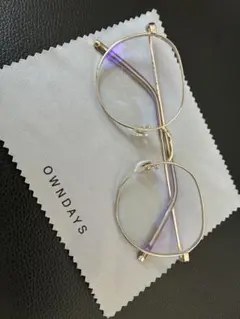 OWNDAYS メガネ ゴールドフレーム
