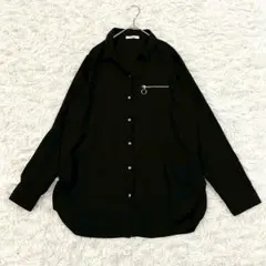 レスポワール 長袖シャツ M ブラック カジュアル 春夏 L'espoir