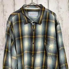 32 BAR BLUES チェック柄フランネルシャツ XXL