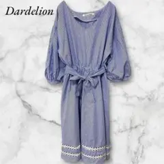 Dardelion バルーンスリーブワンピース　５分袖　ミモレ丈　M相当