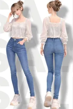 【GU 】ウルトラストレッチ スキニー ジーンズ デニム w58cm