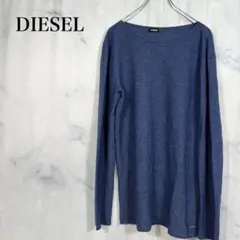 ★ディーゼル　ニット　セーター　金属プレート　ロゴプレート カシミヤ混　S