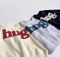 新品未使用 hug. ロゴ トレーナー アイボリー100cm