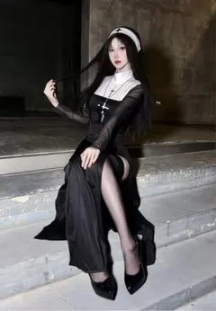 【残り1点⭐️】ハロウィンシスターコスプレ4点セットXL【24時間以内発送⭕️】