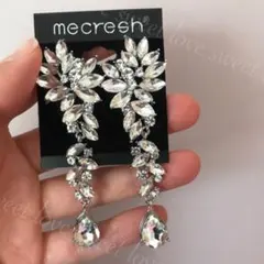 【ピアス】クリスタル ビジュー ブライダルピアス　ロングピアス　結婚式