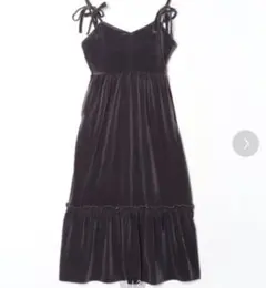 【merry jenny】ブラック ベルベット リボンキャミワンピース