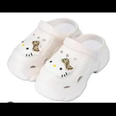 アベイル ハローキティ ヒョウ柄 EVA 厚底 サンダル Lサイズ　クロックス