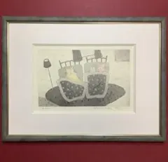 絵画・額縁・版画・国栖 晶子・新品未使用・TIME OVER・美術品