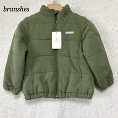 未使用品 branshes 中綿アウター【120】キッズハイネック 緑系