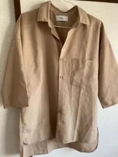 AZUL ベージュ シャツ 七分袖