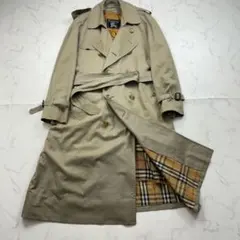 希少】バーバリーズ メンズ ロングダブルトレンチコート L相当 ハニー