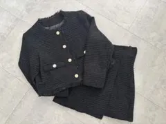 INGNI ブラックツイードスカートスーツ