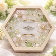 期間限定　再販　NO.176 桜を使ったリングピロー