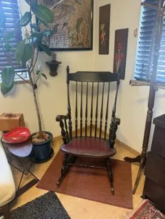 【ビンテージ】太平 ロッキングチェア 飛騨家具 アンティーク 革張りTAIHEI ビンテージ】太平 ロッキングチェア 飛騨家具 アンティーク 革