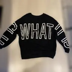 WHAT IS IT ブラック トレーナー