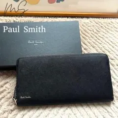 極美品Paul Smith ラウンドファスナー 長財布 マルチストライプ