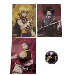 HUNTER×HUNTER クリアビジュアルシートとコレクション缶バッチ
