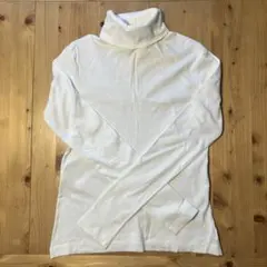 PETIT BATEAU ホワイト タートルネック Tシャツ M