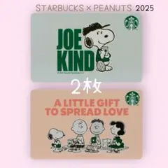 スターバックス カード peanuts スヌーピーカード ピーナッツ　2枚組