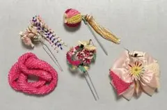 昭和レトロ アンティーク★七五三 子供⭐︎髪飾り 花飾り かんざし ピン 着物