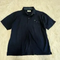 クロコダイル ネイビー ポロシャツ 綿100% 日本製 LL