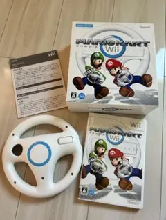Wii マリオカートWii ハンドル付き 外箱・説明書付き