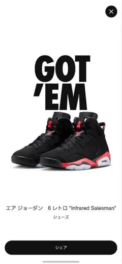 エア ジョーダン 6 レトロ 