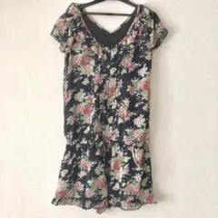 【EMSEXCITE】エムズエキサイト 花柄 キュロットワンピース