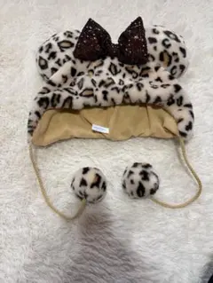 ミッキー耳付き帽子＆ミニー顔ポシェットセット